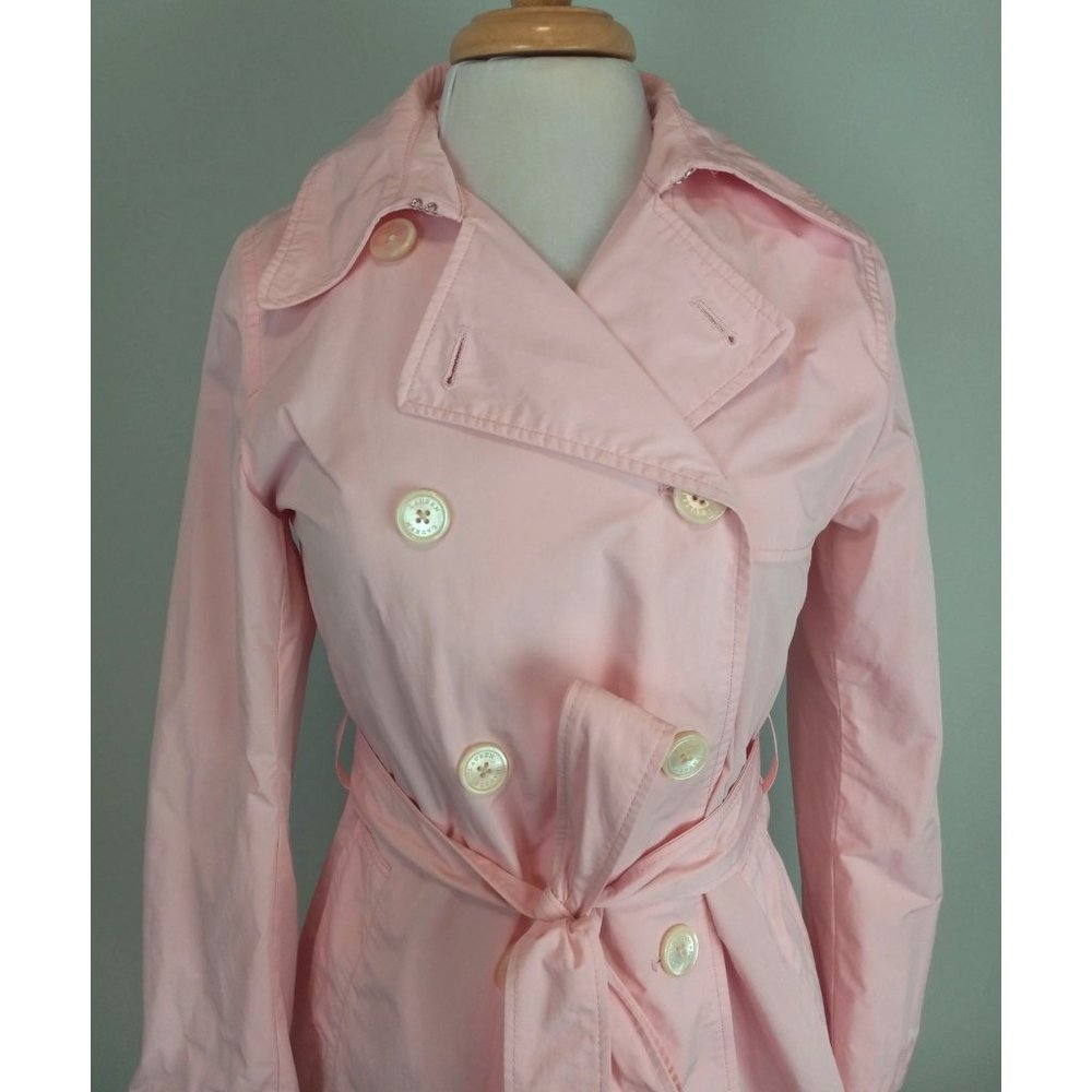 Lauren Ralph Lauren Belted Trench Coat Pink Size Medium - Picture 2 of 7
